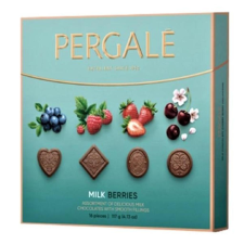 Pergale Berry Válogatás tejcsokoládéval 117g csokoládé és édesség
