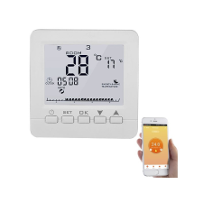 Perla Wi-fi-s termosztát padlófűtéshez, kompatibilis Amazon Alexa és Google Assistant alkalmazással fűtésszabályozás