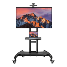 ?PERLESMITH PERLESMITH PSTVMC05-US Nagy teherbírású TV padlóállvány 32"-82" fekete tv állvány és fali konzol