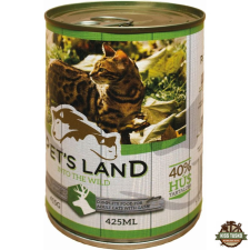 Pet's Land Pet s Land Cat Konzerv Vadhús répával 415g macskaeledel