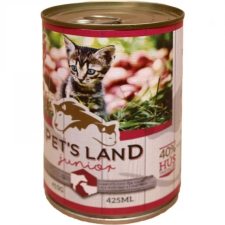  Pet s Land Cat Junior Konzerv Marhamáj-Bárányhús almával 24x415g macskaeledel