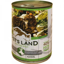  Pet s Land Cat Konzerv Vadhús répával 24x415g macskaeledel