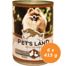 PET'S LAND Pet s Land Dog Konzerv Baromfi 6x415g kutyaeledel
