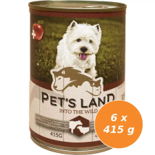 PET'S LAND Pet s Land Dog Konzerv MarhamájBárányhús almával 6x415g kutyaeledel