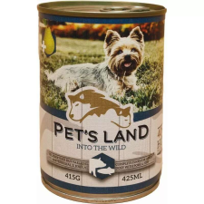 PET'S LAND Pet s Land Dog Konzerv Sertés-Hal körtével 415g kutyaeledel