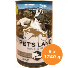 PET'S LAND Pet s Land Dog Konzerv SertésHal körtével 6x1240g kutyaeledel