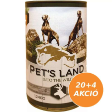 PET'S LAND Pet s Land Dog Konzerv Vadhús répával 24x1240g kutyaeledel