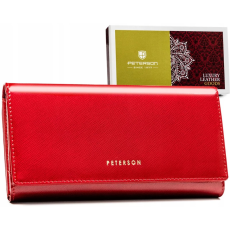  Peterson Női Bőr Pénztárca 42100-Saf-7266 Red – Piros