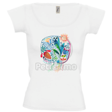  Petissimo Jungle női póló - fehér S-M női póló
