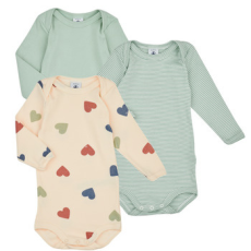 Petit bateau Ruhák BODY US ML PACK X3 Zöld 24 hónapos