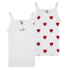 Petit bateau Trikók / Ujjatlan pólók LOT DEBARDEUR X2 Fehér 4 éves