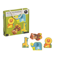 Petit Collage puzzle Szafari kölykök 3 + 4 + 5 + 6 db puzzle, kirakós
