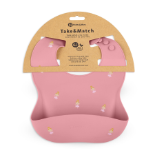  PETITE&amp;MARS Szilikon előke Take&amp;Match Rose Princesses 6m+ babaétkészlet