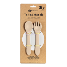 PETITE&MARS Szilikon evőeszközök TAKE&MATCH Desert Sand 6m+ babaétkészlet