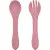 Petite&Mars Take&Match Silicone Cutlery étkészlet Dusty Rose 6 m+ 2 db