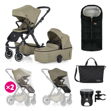 PetiteMars Petite & Mars Kombinált babakocsi ICON 2in1 Mossy Green XXL AIR babakocsi