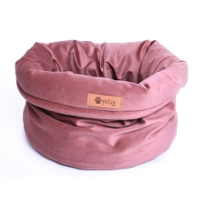 Petsy Royal basket kutya, macska bársonyos poliészter fekhely - pink - Ø 40 cm szállítóbox, fekhely kutyáknak