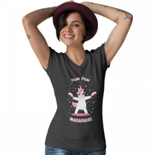  Pew-Pew Madafakas - Női V Nyakú Póló női póló