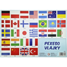  Pexeso/Memóriajáték Nemzeti zászlók 32 pár társasjáték