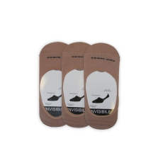  Pezzini unisex szilikonos titokzokni - 3 pár/csomag - pamut titokzokni - beige - 39-42