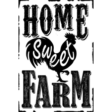 PF Home Sweet Farm retro dekor fémtábla (C20580) (C20580) fényképkeret