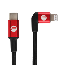 PGYTECH USB-C - Lightning kábel 0.65m - Fekete/Piros kábel és adapter
