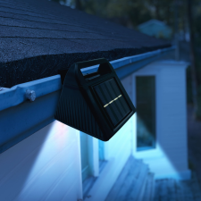 Phenom Szolár ereszcsatorna fény - 6 hidegfehér SMD LED - fekete kültéri világítás