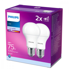 Philips 2PAK LED izzó E27 A60 10W = 75W 1055lm 4000K Semleges 200° PHILIPS izzó