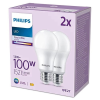 Philips 2x LED izzó készlet E27 A67 13W = 100W 1521lm 4000K Semleges 180° PHILIPS