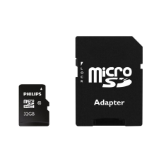 Philips 32GB microSDHC Philips CL10 + adapter (FM32MP45B) (FM32MP45B) memóriakártya