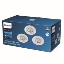 Philips 3PAK süllyesztett halogén LED SPARKLE 5W 2700K szabályozható kerek fehér PHILIPS világítás