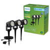 Philips 3x kerti lámpa LED spotlámpa 1,5W 180lm 2700K Black Reuel Ultra hatékony Philips