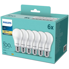 Philips 6PAK E27 LED izzó 13W = 100W 1521lm 2700K meleg PHILIPS izzó