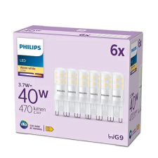 Philips 6x LED izzó G9 KAPSZULA 3.7W = 40W 470lm 2700K Meleg PHILIPS izzó