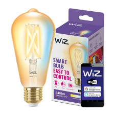 Philips Żarówka LED E27 ST64 7W = 50W Filament Bursztynowa SMART WiFi WiZ izzó