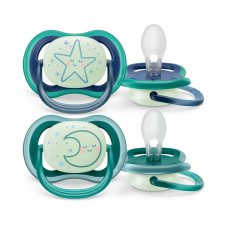 Philips AVENT játszócumi Ultra Air éjszakai 6-18hó fiús 2db cumi