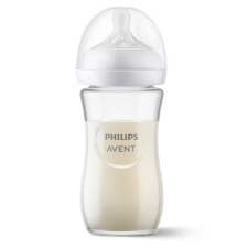 Philips Avent SCY933/01 Natural Response üvegből készült cumisüveg 240 ml, 1hó+ cumisüveg