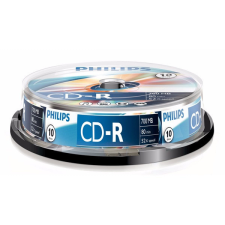 Philips CD-R80CB 52x cake box lemez 10db/csomag írható és újraírható média