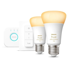 Philips Hue White Ambiance 8W 1100 E27 Promo starter kit izzó