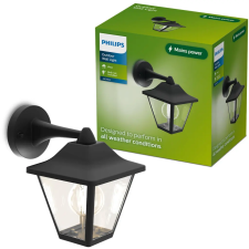 Philips Kinkiet Ogrodowy Lampa Zewnętrzna Elewacyjna LED E27 LATARNIA IP44 Czarna Juli Philips kültéri világítás