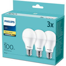 Philips LED 14-100W, E27 2700K, 3 db világítás
