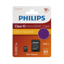 Philips Memóriakártya Philips Micro SDHC Card 16GB Class 10 + adapter memóriakártya