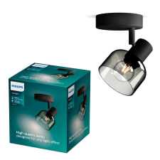 Philips Mennyezeti fali lámpa lámpatest E14 LED, fekete Sleet Philips világítás