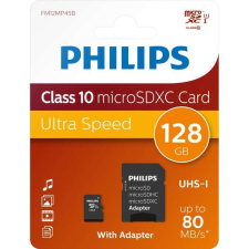  Philips Micro SDXC Memóriakártya128GB Class 10 UHS-I U1 Adapter memóriakártya