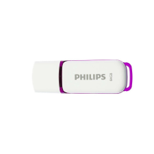 Philips Pendrive 64Gb. USB 2.0 Philips Snow Edition fehér-lila pendrive