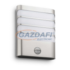Philips Raccoon 172744716 LED mozgásérzékelő fali lámpa , 1x3W SELV 270Lm, inox világítás