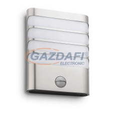 Philips Raccoon 172744716 LED mozgásérzékelő fali lámpa , 1x3W SELV 270Lm, inox világítás