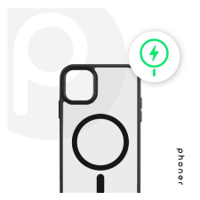 Phoner Apple iPhone 14 Pro Max Hybrid Mag MagSafe kemény hátlap tok, fekete tok és táska