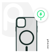 Phoner Apple iPhone 14 Pro Max Hybrid Mag MagSafe kemény hátlap tok, méregzöld tok és táska