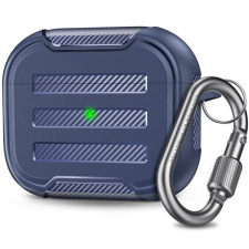  Phoner Carbon Apple Airpods 3 szilikon tok akasztóval, éjkék fülhallgató, fejhallgató tok